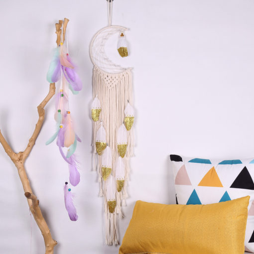 Boho Wall Hanging Semi Dream Catcher - Image 3