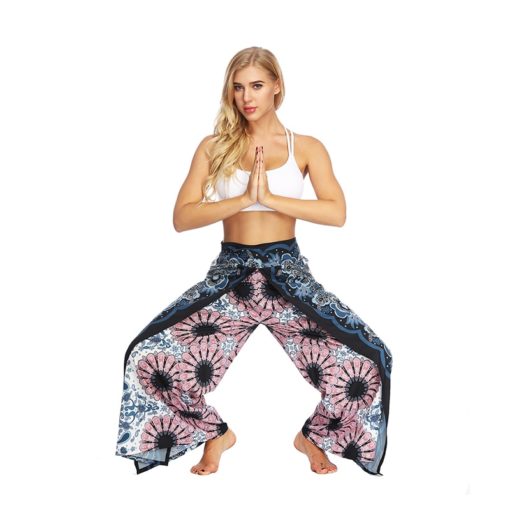 Mandala Open Leg Hippie Pants Printed - Image 2