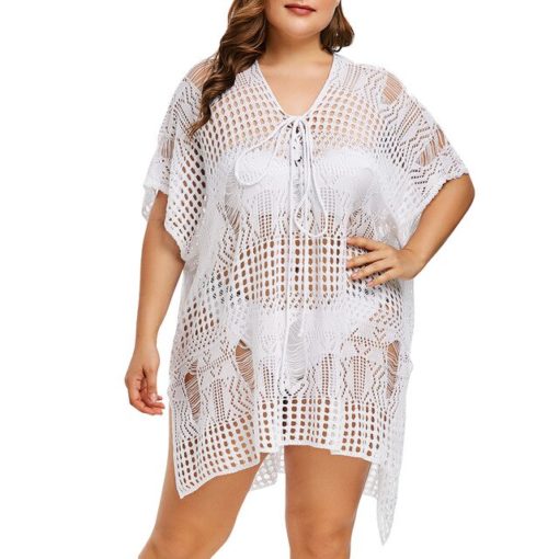 Plus Size Crochet Beach Dress - Image 7
