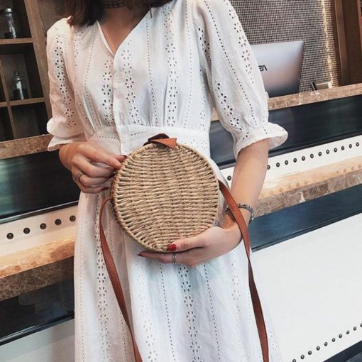 Bohemia Round Rattan Handbag - Image 4
