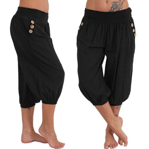 Casual Loose-Fit Calf-Length Pants - Image 9