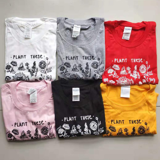 Plant These Save The Bees T-shirt Cotton Wildflower - Image 3