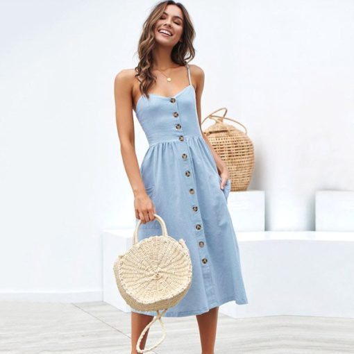 Sexy Party Boho Sundress Women Summer Dress - Image 3