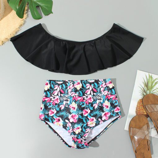 Floral Ruffled Hem Bikini - Image 18