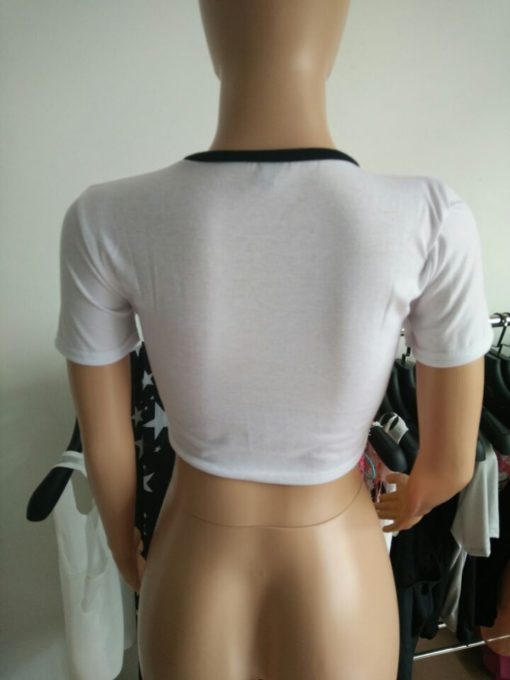 Crop Top Red & White Stripe - Image 3