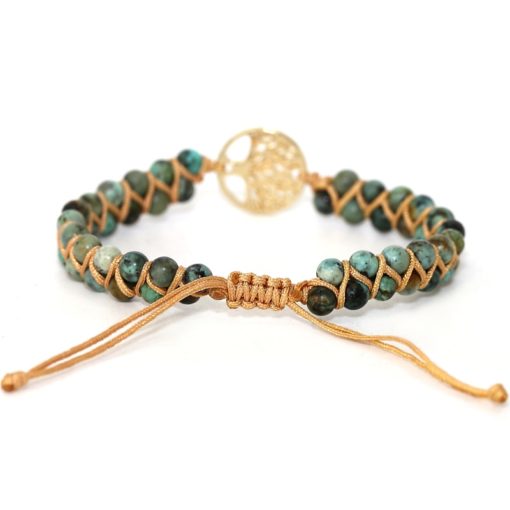 Natural Stone Wrap Boho Bracelet - Image 3