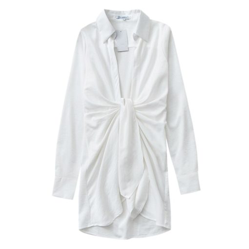 Deep V Neck Beach Boho Mini Dress Elegant Bandage Ruched - Image 9