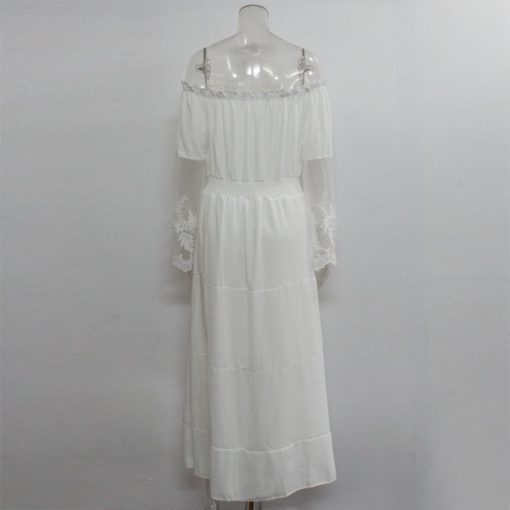 Summer Boho Off Shoulder Long Beach Dress - Image 6