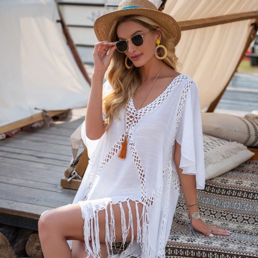 boho white cover up