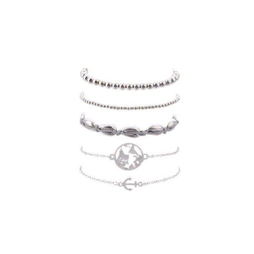 Simple Bracelet Metal Shell Maps Bohemian Wind Women Jewelry Bracelet - Image 3