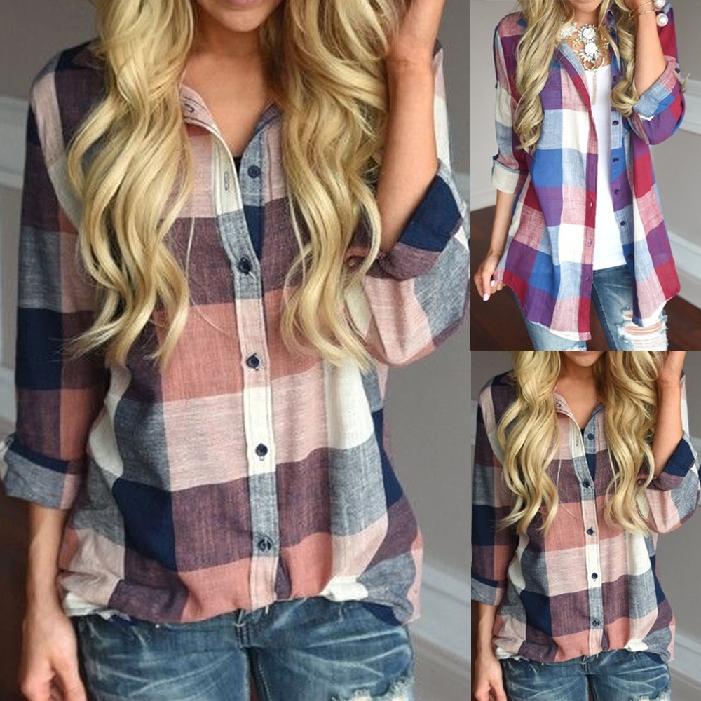 Classic plaid button-down cotton shirt in a soft and breathable fabric.