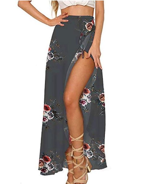 Floral Chiffon Wrap Beach Skirt - Image 5