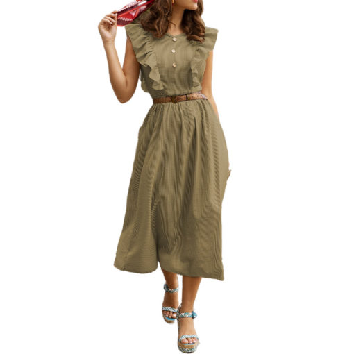 Bohemian Ruffled Collar Dress - Image 7
