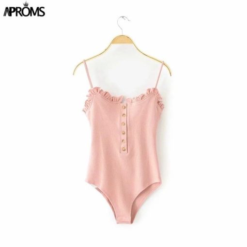 Ruffles Ribbed Knitted Bodysuit Romper / Jumpsuit - Image 12