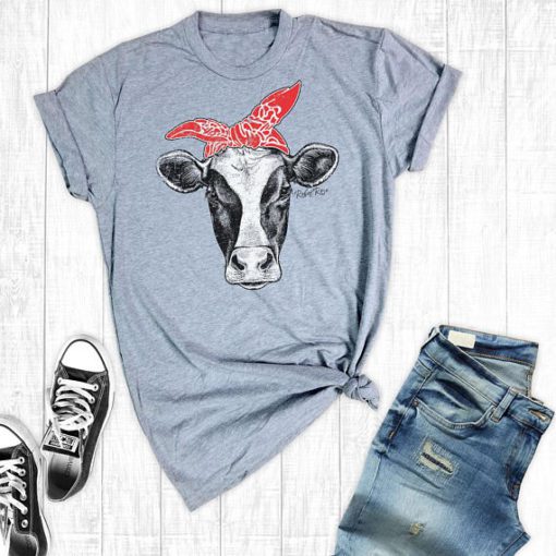 July 4th Cow Graphic Top - Image 2