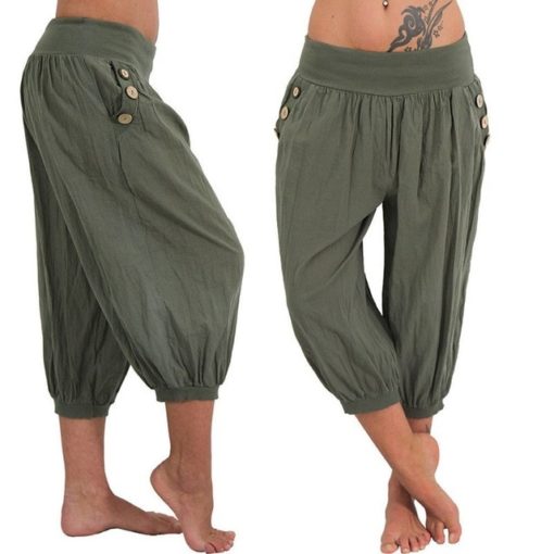 Casual Loose-Fit Calf-Length Pants - Image 12