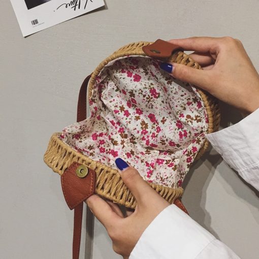 Bohemia Round Rattan Handbag - Image 5