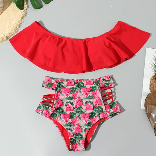 Floral Ruffled Hem Bikini - Image 10