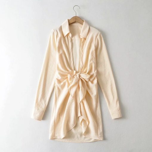 Deep V Neck Beach Boho Mini Dress Elegant Bandage Ruched - Image 8