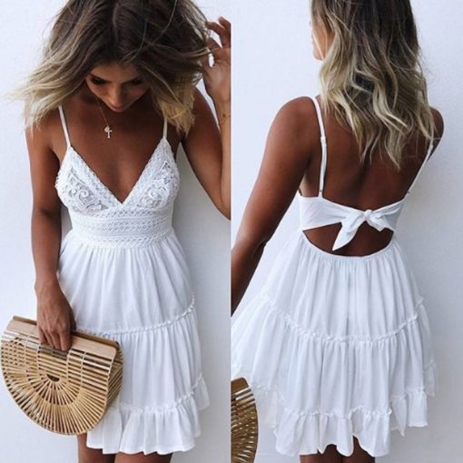 Bohemian Beach Sexy Spaghetti Strap Dress