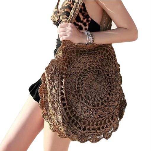 Bohemian straw bag