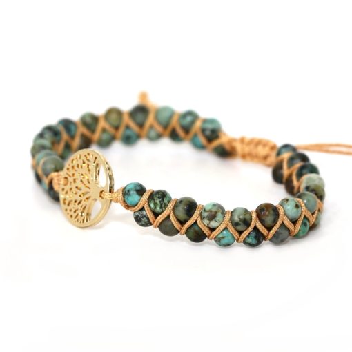 Natural Stone Wrap Boho Bracelet - Image 2