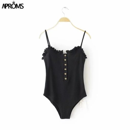 Ruffles Ribbed Knitted Bodysuit Romper / Jumpsuit - Image 11