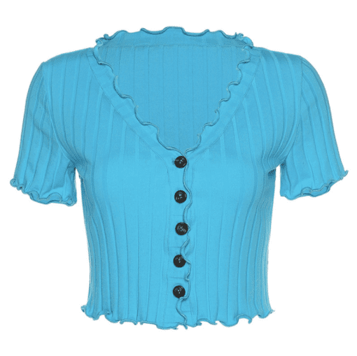V-neck Casual Crop Top - Image 6