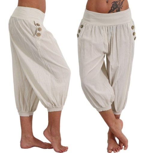 Casual Loose-Fit Calf-Length Pants - Image 8