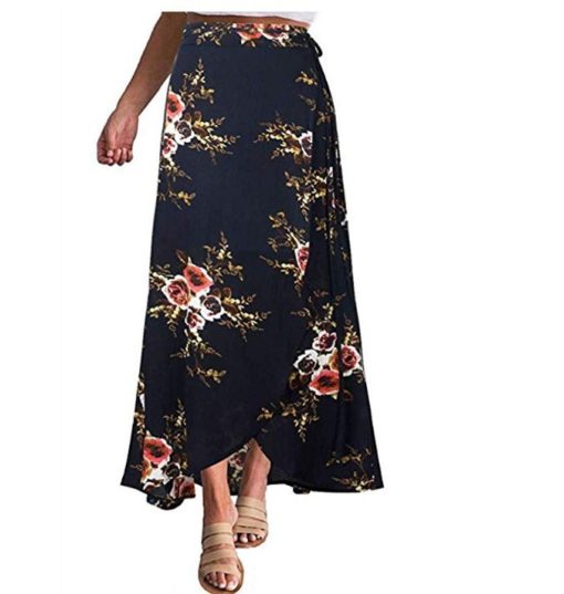 Floral Chiffon Wrap Beach Skirt - Image 4