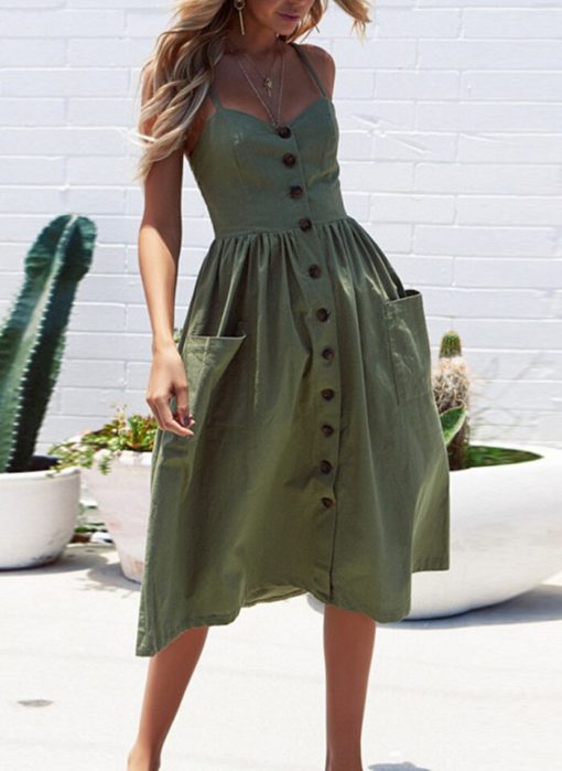 Sexy Party Boho Sundress Women Summer Dress - Image 4