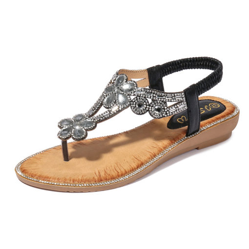 Flower Rhinestone Sandals - Image 5