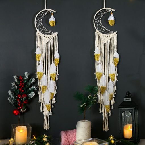 Boho Wall Hanging Semi Dream Catcher - Image 2