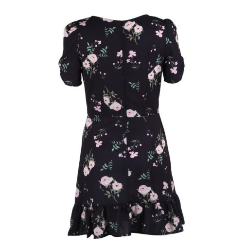 Mini Boho Floral Beach Dress - Image 3