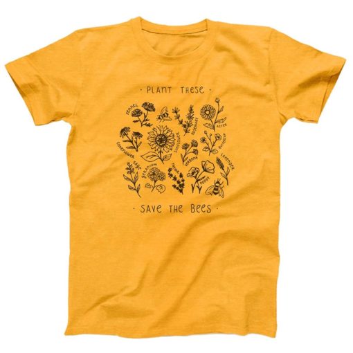 Plant These Save The Bees T-shirt Cotton Wildflower - Image 2