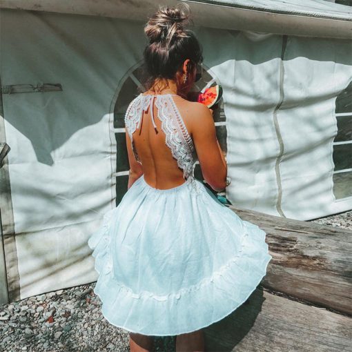 Summer Boho Dress Women Crochet - Image 3