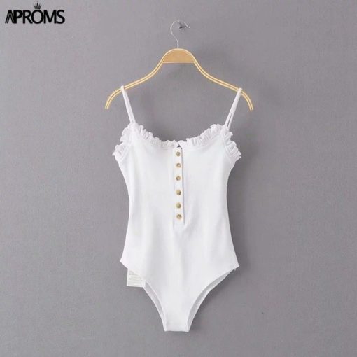 Ruffles Ribbed Knitted Bodysuit Romper / Jumpsuit - Image 13