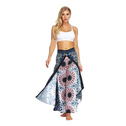 Mandala Open Leg Hippie Pants Printed - Image 3