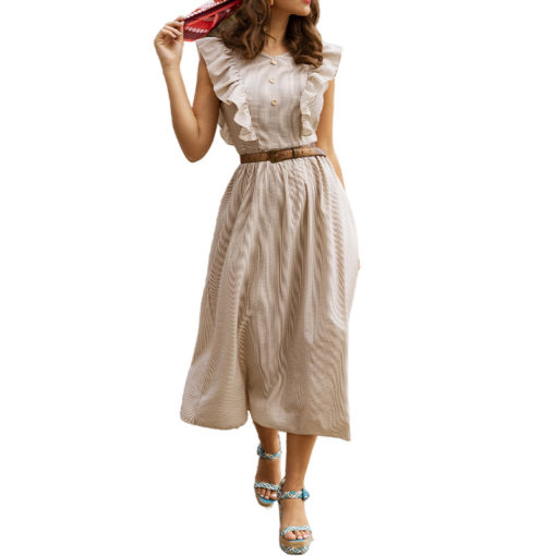 Bohemian Ruffled Collar Dress - Image 5