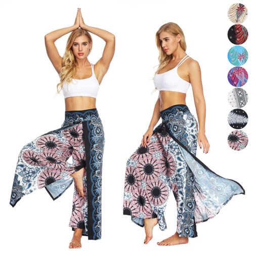 Mandala Open Leg Hippie Pants Printed