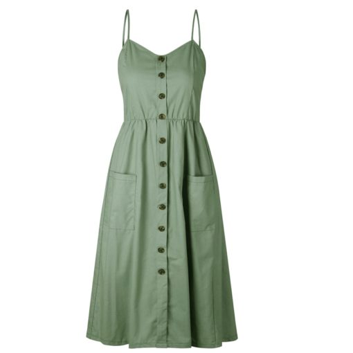 Vintage Sundress Backless Boho Beach Dress - Image 4