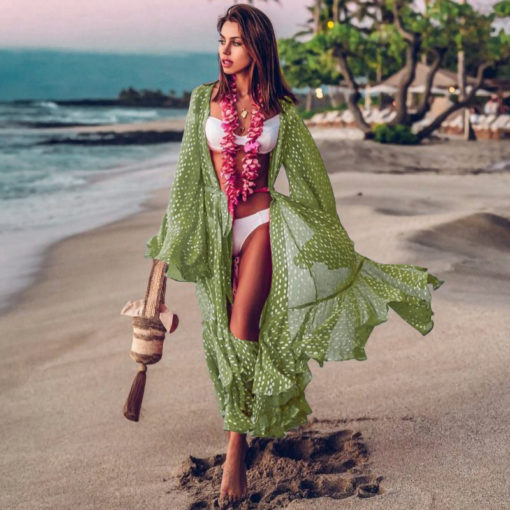 Bohemian Seaside Polka Dot Beach Cover-Up - Image 5