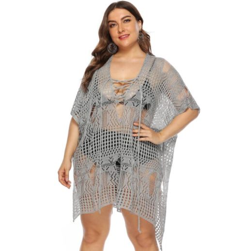 Plus Size Crochet Beach Dress - Image 4