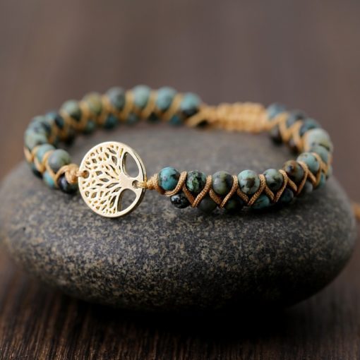 Natural Stone Wrap Boho Bracelet