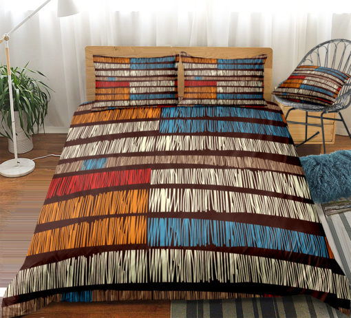 Ethnic Bohemian Plaid Sheet Quilt Cover Pillow Case - Image 4