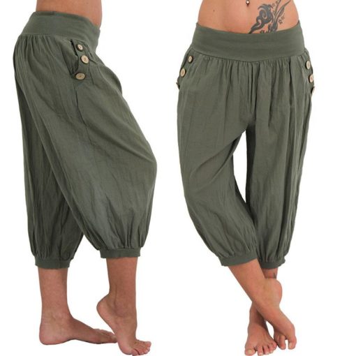 Casual Loose-Fit Calf-Length Pants - Image 2