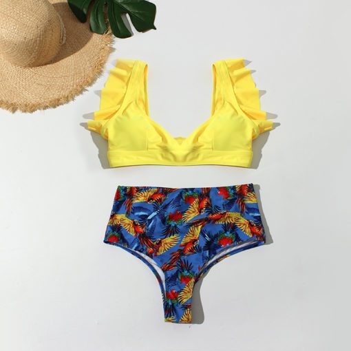 Floral Ruffled Hem Bikini - Image 11