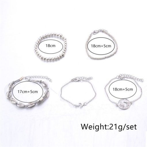 Simple Bracelet Metal Shell Maps Bohemian Wind Women Jewelry Bracelet - Image 6