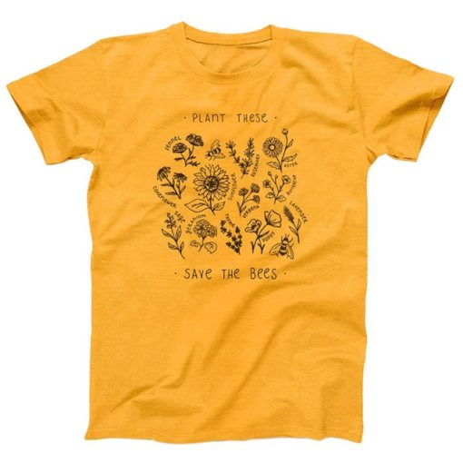 Plant These Save The Bees T-shirt Cotton Wildflower - Image 10