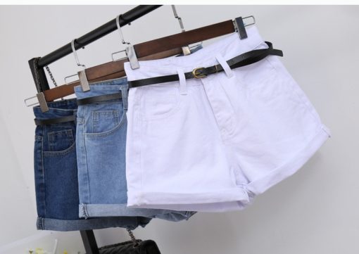 High Waist Women Jean Shorts - Image 3